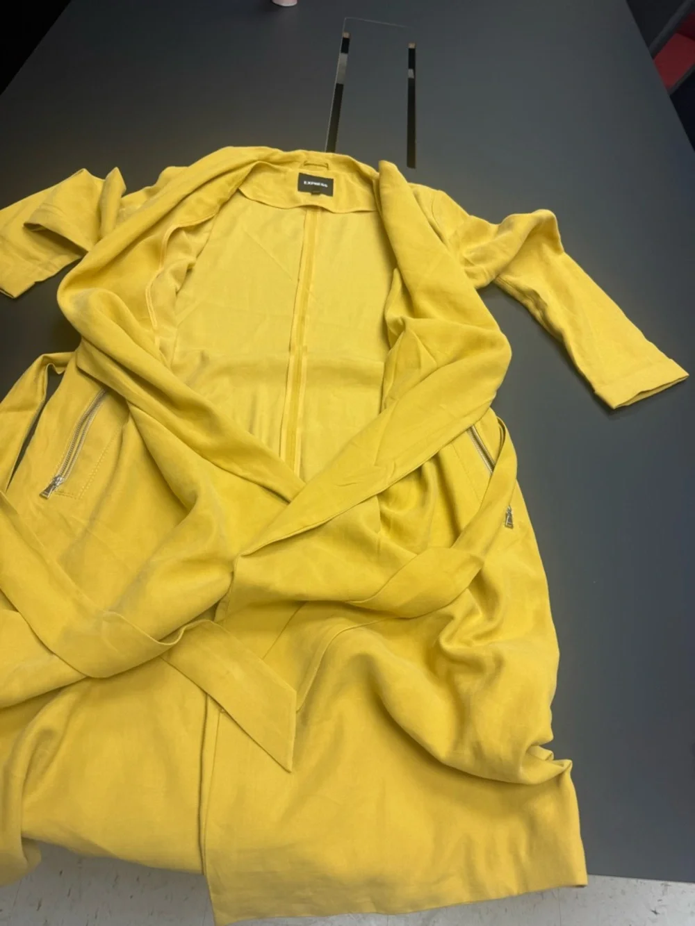 Express Mustard Yellow Lightweight Drape Jacket 🧥